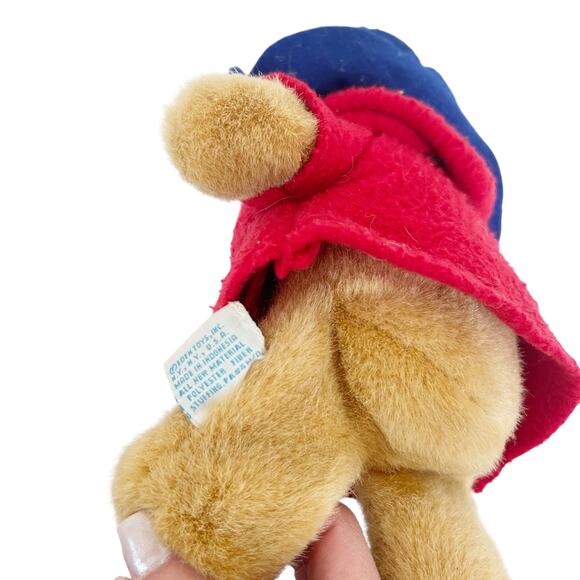 Vintage 1988 Eden Paddington Bear Red Coat Plush - Picture 3 of 4